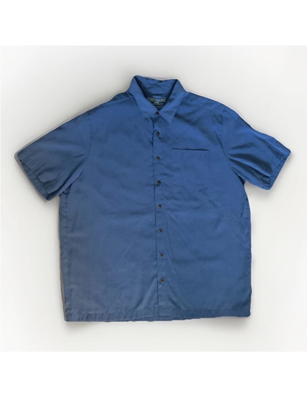 5.11 Tactical TAC-U30 Covert Carry Shirt Mens Large Blue Short Sleeve Snaps CCW